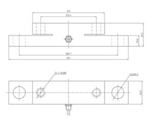 Double ended shear beam load cell