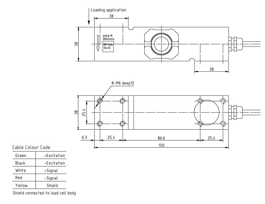 WST1207 high capacity digital load cell for platform and hopper weighing, IP69K washdown