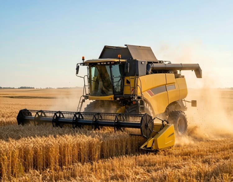 Combine harvesters with load cell weighing system