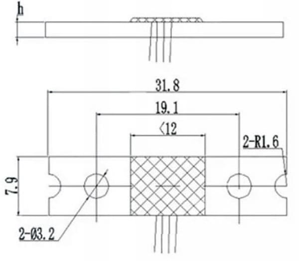 WST111 flat micro load cell, 5 kg to 50 kg, for a low-profile IV bag tray