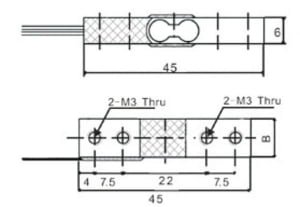 Miniature load cell for infusion pump