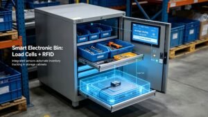 A Smart Electronic Bin (SEB) integrates load cells