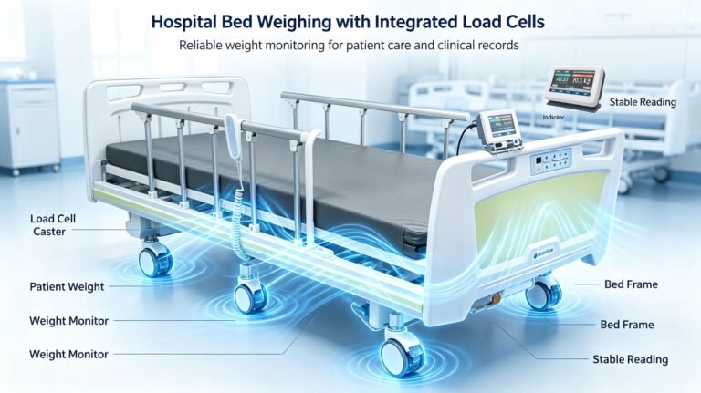 Load cell for hospital bed