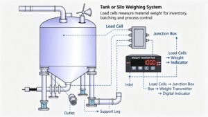 Load cell for hopper weighing system