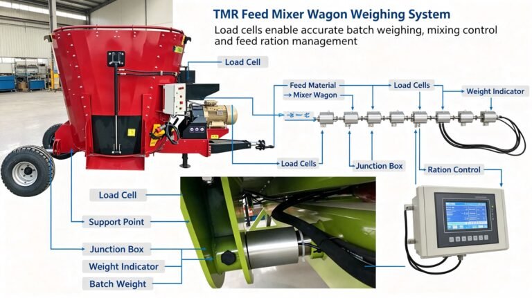 load cells for TMR feed mixer wagon