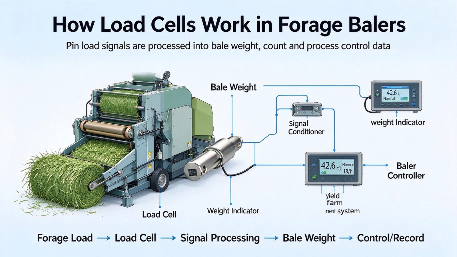 Load Cells for Forage Balers: The Bale Is One Sixth of the Machine