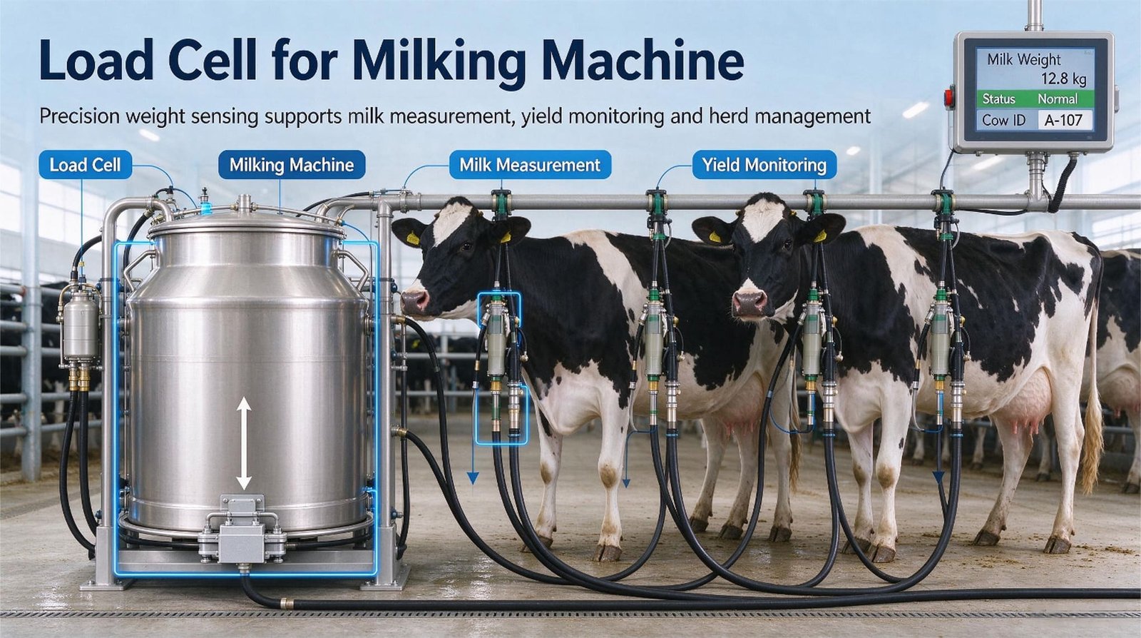 Load Cells for Milking Machines: Weight Is Not Volume