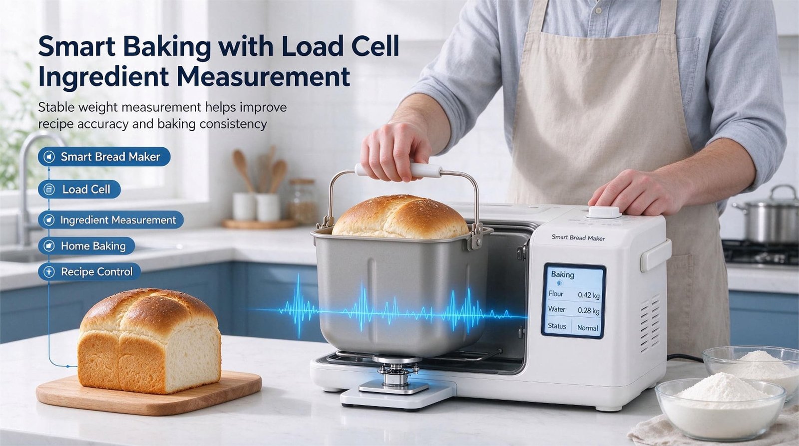 Load Cells for Smart Bread Makers: The Smallest Ingredient Inherits the Biggest Range
