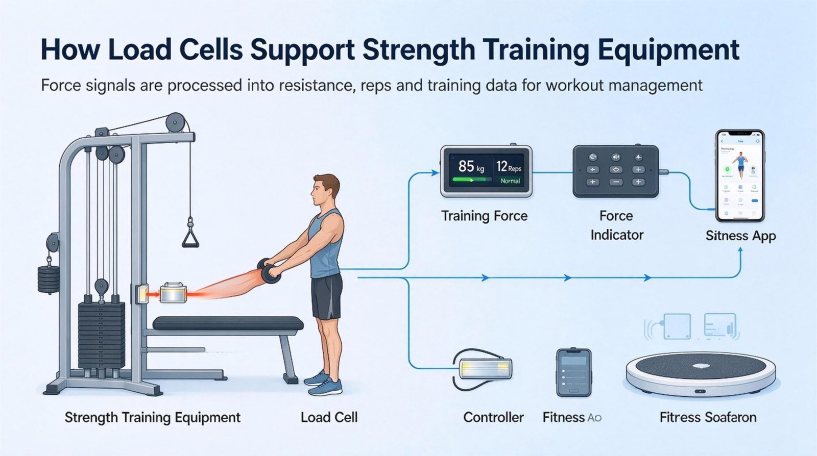 Load Cells for Strength Training Equipment: Two Jobs, One Cell