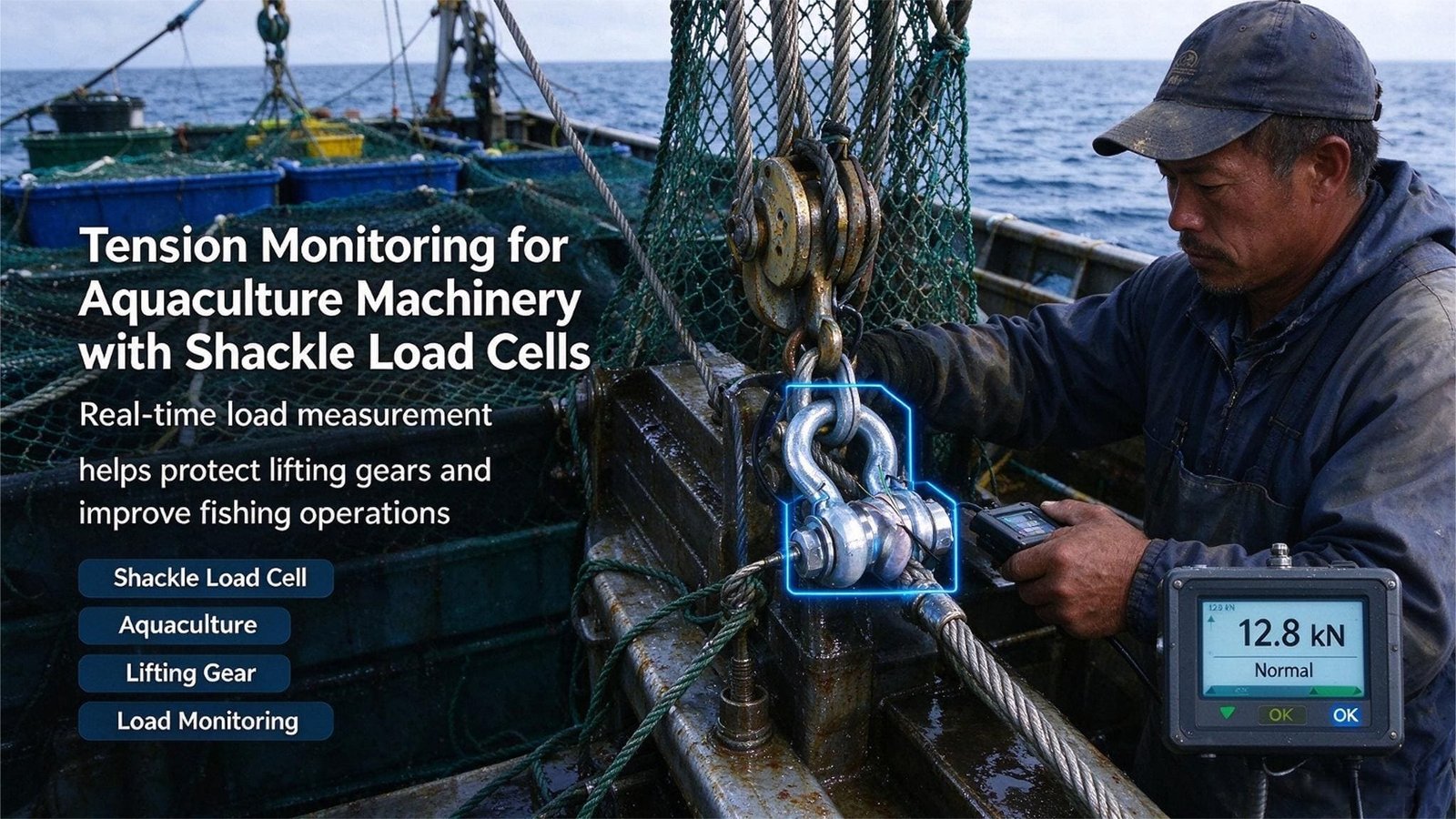 Shackle Type Load Cells for Aquaculture: The Line Has No Tare